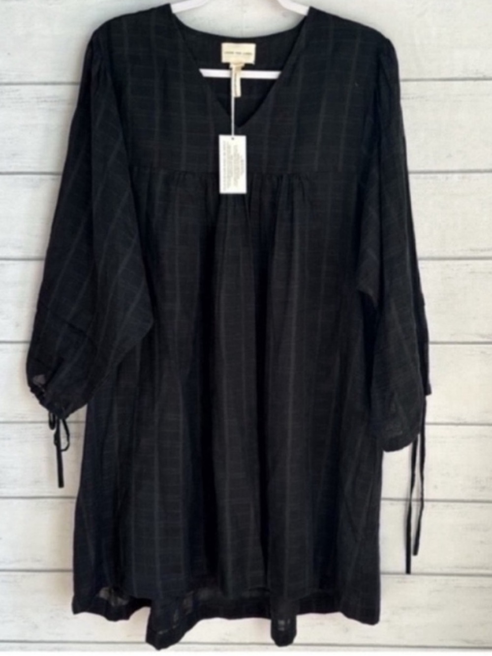 NWT Laude The Label Ruched Long-Sleeve Mini Dress